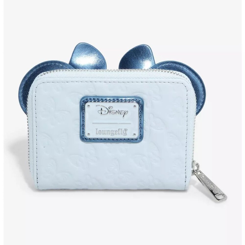 Loungefly Disney Minnie Mouse Butterfly Wallet With Butterfly Bow Zip Around - Picture 2 of 3